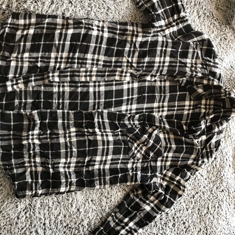 black and white flannel